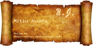 Mitiu Jozefa névjegykártya